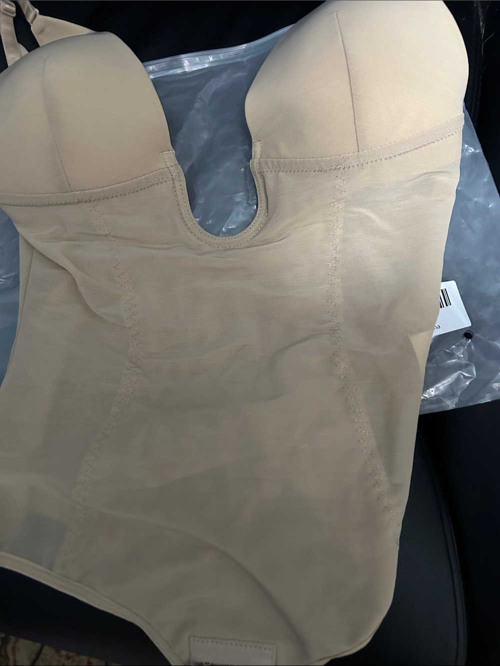 Beige Seamless Shapewear Bodysuit - Women Intimates